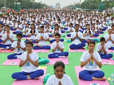 dia internacional del yoga en nueva delhi