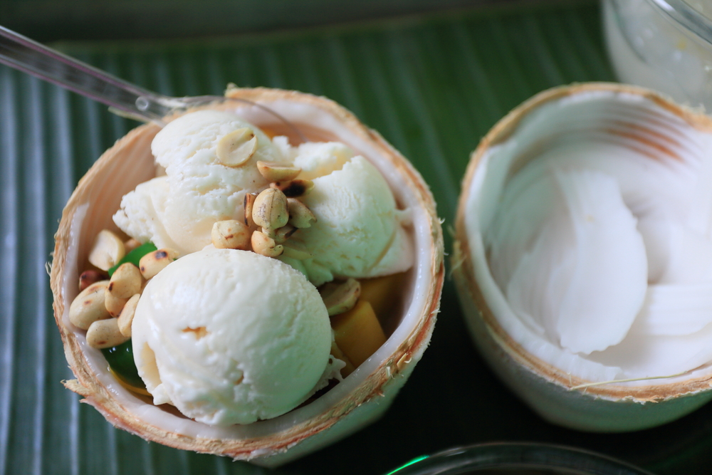 receta casera helado coco platano