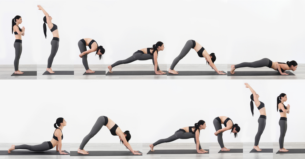 sun salutation yoga poses